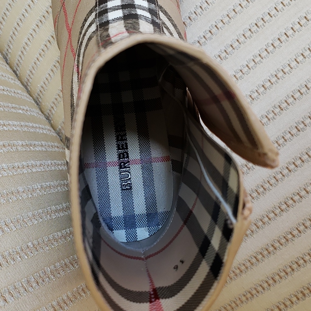 BURBERRY ARMDALE CHECK PLAID ANKLE BOOTS - Picture 8 of 14